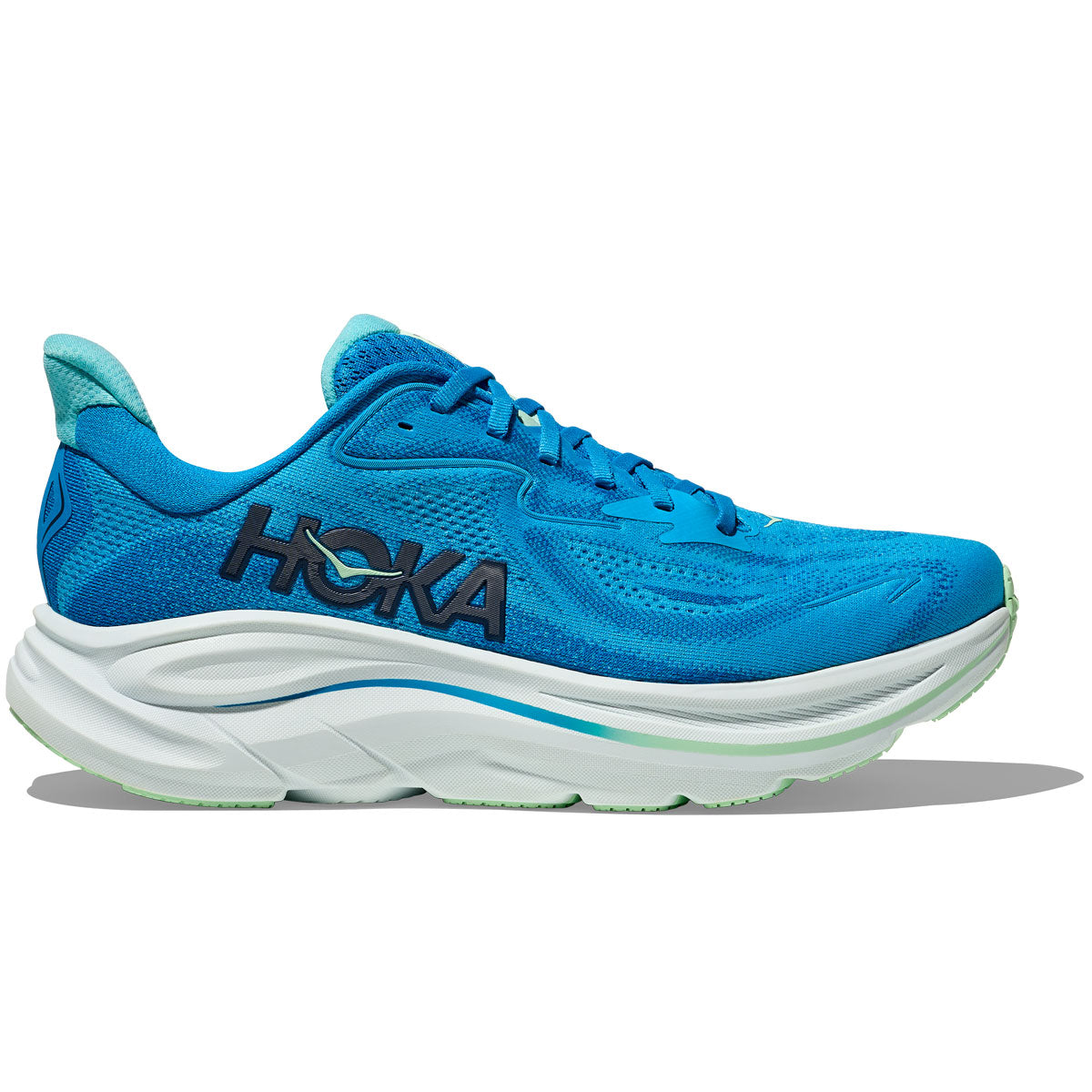 Hoka Clifton 10 Wide Fit Running Shoes - Mens - Hoka Blue/Skyward Blue