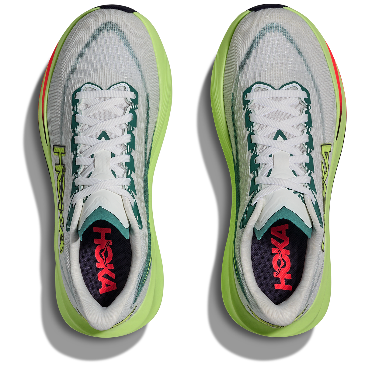 Hoka Mach 7 Running Shoes - Mens - Frost/Neon Yuzu