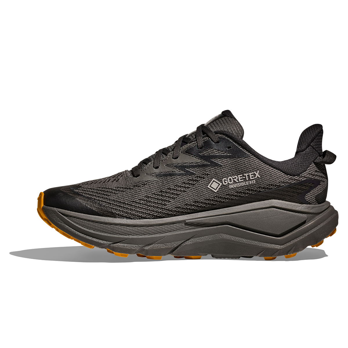 Hoka Challenger 8 GTX Running Shoes - Mens - Asphalt Grey/Yellow